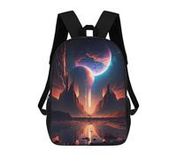 sinyumoney Mochila Escolar Para Niños Fantasy Cosmic Dreamscape Mochila De Moda Para Adolescentes Mochila Informal Para Niños Y Niñas Mochila Escolar Con Impresión 3D 17inch