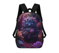 sinyumoney Mochila Escolar Para Niños Fantasy Creature in Vibrant Forest Mochilas Para Libros Mochila Informal De Viaje Con Impresión 3D Para Niños Y Niñas Mochila De Gran Capacidad 17inch