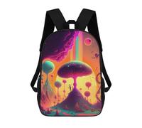 sinyumoney Mochila Escolar Para Niños Fantasy Mushroom Landscape Mochilas Para Libros Mochila Informal De Viaje Con Impresión 3D Para Niños Y Niñas Mochila De Gran Capacidad 17inch