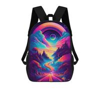 sinyumoney Mochila Escolar Para Niños Fantasy Road to Castle Mochilas Para Libros Mochila Informal De Viaje Con Impresión 3D Para Niños Y Niñas Mochila De Gran Capacidad 17inch