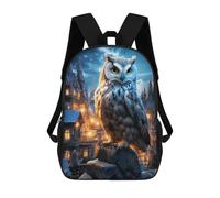 sinyumoney Mochila Escolar Para Niños Festive Owl Mochilas Para Libros Mochila Informal De Viaje Con Impresión 3D Para Niños Y Niñas Mochila De Gran Capacidad 17inch