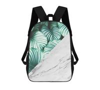 sinyumoney Mochila Escolar Para Niños Floral And Marble Art 3 Mochilas Para Libros Mochila Informal De Viaje Con Impresión 3D Para Niños Y Niñas Mochila De Gran Capacidad 17inch