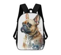 sinyumoney Mochila Escolar Para Niños French Bulldog Dog Mochilas Para Libros Mochila Informal De Viaje Con Impresión 3D Para Niños Y Niñas Mochila De Gran Capacidad 17inch