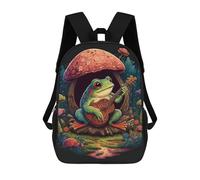 sinyumoney Mochila Escolar Para Niños Frog Playing Banjo Mochilas Para Libros Mochila Informal De Viaje Con Impresión 3D Para Niños Y Niñas Mochila De Gran Capacidad 17inch