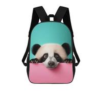 sinyumoney Mochila Escolar Para Niños Funny Panda Bear Animals Mochilas Para Libros Mochila Informal De Viaje Con Impresión 3D Para Niños Y Niñas Mochila De Gran Capacidad 17inch