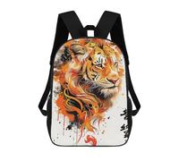 Sinyumoney Mochila Escolar Para Niños Gato Japan Mochila Escolar Para Niños, Estilo Casual Y Tendencia, Impreso En 3D, Divertido Y Original, Splatter Tiger, 17"