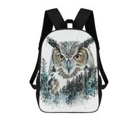 Sinyumoney Mochila Escolar Para Niños Gato Japan Mochila Escolar Para Niños, Estilo Casual Y Tendencia, Impreso En 3D, Divertido Y Original, Oil Paint Owl Retrato, 17"