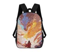 Sinyumoney Mochila Escolar Para Niños Gato Japan Mochila Escolar Para Niños, Estilo Casual Y Tendencia, Impreso En 3D, Divertido Y Original, Dragon Mystic, 17"