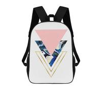 sinyumoney Mochila Escolar Para Niños Geometric Art 1 Mochilas Para Libros Mochila Informal De Viaje Con Impresión 3D Para Niños Y Niñas Mochila De Gran Capacidad 17inch