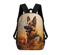 sinyumoney Mochila Escolar Para Niños German Shepherd in Autumn Mochila De Moda Para Adolescentes Mochila Informal Para Niños Y Niñas Mochila Escolar Con Impresión 3D 17inch