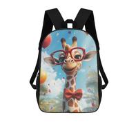 sinyumoney Mochila Escolar Para Niños Giraffe in Glasses Mochilas Para Libros Mochila Informal De Viaje Con Impresión 3D Para Niños Y Niñas Mochila De Gran Capacidad 17inch