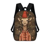 sinyumoney Mochila Escolar Para Niños Giraffe Xmas Mochilas Para Libros Mochila Informal De Viaje Con Impresión 3D Para Niños Y Niñas Mochila De Gran Capacidad 17inch