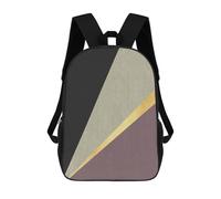 sinyumoney Mochila Escolar Para Niños Golden Lines VI Mochilas Para Libros Mochila Informal De Viaje Con Impresión 3D Para Niños Y Niñas Mochila De Gran Capacidad 17inch