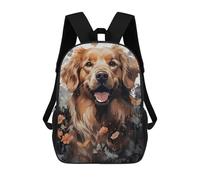 sinyumoney Mochila Escolar Para Niños Golden Retriever Cuteness Mochilas Para Libros Mochila Informal De Viaje Con Impresión 3D Para Niños Y Niñas Mochila De Gran Capacidad 17inch