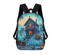 sinyumoney Mochila Escolar Para Niños Halloween Spider & Pumpkin Mochilas Para Libros Mochila Informal De Viaje Con Impresión 3D Para Niños Y Niñas Mochila De Gran Capacidad 17inch