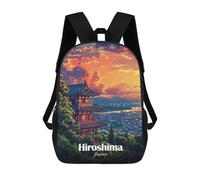 sinyumoney Mochila Escolar Para Niños Hiroshima Japan Landscape Art Mochilas Para Libros Mochila Informal De Viaje Con Impresión 3D Para Niños Y Niñas Mochila De Gran Capacidad 17inch