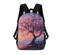 sinyumoney mochila escolar para niños impreso 3D natural japonés árbol mochilas, mochilas de viaje casuales, mochila de día grande para niños, Árbol de Japón Natural, 17"