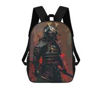 sinyumoney mochila escolar para niños impreso 3D natural japonés árbol mochilas, mochilas de viaje casuales, mochila de día grande para niños, Caballeros japoneses, 17"