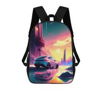 sinyumoney mochila escolar para niños impreso en 3D árbol de Navidad mochila deportiva para niños y niñas, mochila de moda, Retro Car 4, 17"