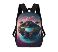 Sinyumoney Mochila Escolar Para Niños Impreso En 3D Glowing Mushrooms in A Jar Mochilas, Mochilas De Viaje Casual, Mochila De Día Grande Para Niños, Island Of Dreams -13, 17"