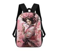sinyumoney Mochila escolar para niños impresos en 3D Pink Flowers Girls Mochila deportiva para niños y niñas, mochila de moda, Pink Flowers Girls, 17"