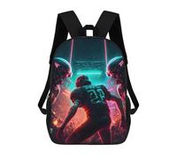sinyumoney Mochila escolar para niños impresos en 3D Pink Flowers Girls Mochila deportiva para niños y niñas, mochila de moda, Glowing Fútbol, 17"