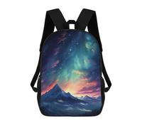 sinyumoney Mochila escolar para niños impresos en 3D Pink Flowers Girls Mochila deportiva para niños y niñas, mochila de moda, Epic Sky Above Everest, 17"