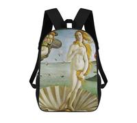 sinyumoney Mochila escolar para niños impresos en 3D The Starry Night Duck Mochila deportiva para niños y niñas, mochila de moda, Birth Of Venus Botticelli, 17"