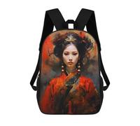 sinyumoney Mochila escolar para niños impresos en 3D The Starry Night Duck Mochila deportiva para niños y niñas, mochila de moda, Painted Chinese Royal Girl, 17"