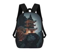 sinyumoney Mochila Escolar Para Niños Japanese Castle Sun Mochila De Moda Para Adolescentes Mochila Informal Para Niños Y Niñas Mochila Escolar Con Impresión 3D 17inch