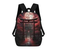 sinyumoney Mochila Escolar Para Niños Japanese Fantasy Gate Mochilas Para Libros Mochila Informal De Viaje Con Impresión 3D Para Niños Y Niñas Mochila De Gran Capacidad 17inch