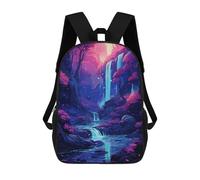 sinyumoney Mochila Escolar Para Niños Japanese Waterfall Mochila De Moda Para Adolescentes Mochila Informal Para Niños Y Niñas Mochila Escolar Con Impresión 3D 17inch