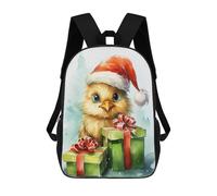 sinyumoney Mochila Escolar Para Niños Jolly Chicken Christmas Mochilas Para Libros Mochila Informal De Viaje Con Impresión 3D Para Niños Y Niñas Mochila De Gran Capacidad 17inch