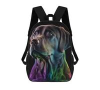 sinyumoney Mochila Escolar Para Niños Labrador Illustration Colo Mochilas Para Libros Mochila Informal De Viaje Con Impresión 3D Para Niños Y Niñas Mochila De Gran Capacidad 17inch