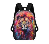 sinyumoney Mochila Escolar Para Niños Lion Painting Mochila De Moda Para Adolescentes Mochila Informal Para Niños Y Niñas Mochila Escolar Con Impresión 3D 17inch