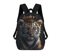 sinyumoney Mochila Escolar Para Niños Little Tiger King Mochilas Para Libros Mochila Informal De Viaje Con Impresión 3D Para Niños Y Niñas Mochila De Gran Capacidad 17inch