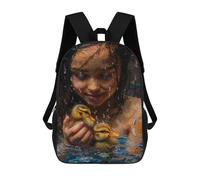 sinyumoney Mochila Escolar Para Niños Lovely Ducks Painting Mochila De Moda Para Adolescentes Mochila Informal Para Niños Y Niñas Mochila Escolar Con Impresión 3D 17inch