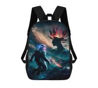 sinyumoney Mochila Escolar Para Niños Majestic Creature Mochila De Moda Para Adolescentes Mochila Informal Para Niños Y Niñas Mochila Escolar Con Impresión 3D 17inch