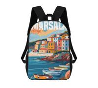 sinyumoney Mochila Escolar Para Niños Marsala Italy Mochilas Para Libros Mochila Informal De Viaje Con Impresión 3D Para Niños Y Niñas Mochila De Gran Capacidad 17inch