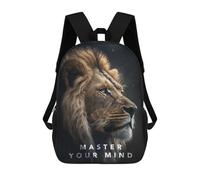sinyumoney Mochila Escolar Para Niños Master Your Mind Mochilas Para Libros Mochila Informal De Viaje Con Impresión 3D Para Niños Y Niñas Mochila De Gran Capacidad 17inch