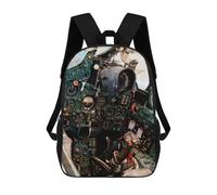 sinyumoney Mochila Escolar Para Niños Mig21 Cockpit ColdWar Jet Mochilas Para Libros Mochila Informal De Viaje Con Impresión 3D Para Niños Y Niñas Mochila De Gran Capacidad 17inch