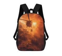 sinyumoney Mochila Escolar Para Niños Military Airplane Mochilas Para Libros Mochila Informal De Viaje Con Impresión 3D Para Niños Y Niñas Mochila De Gran Capacidad 17inch