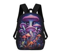 sinyumoney Mochila Escolar Para Niños Mushrooms in Purple Mochila De Moda Para Adolescentes Mochila Informal Para Niños Y Niñas Mochila Escolar Con Impresión 3D 17inch