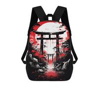 sinyumoney Mochila Escolar Para Niños Mystical Japanese Gate Mochila De Moda Para Adolescentes Mochila Informal Para Niños Y Niñas Mochila Escolar Con Impresión 3D 17inch
