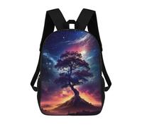 sinyumoney Mochila Escolar Para Niños Mystical Tree Mochila De Moda Para Adolescentes Mochila Informal Para Niños Y Niñas Mochila Escolar Con Impresión 3D 17inch