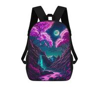 sinyumoney Mochila Escolar Para Niños Neon Cherry Blossom Mochila De Moda Para Adolescentes Mochila Informal Para Niños Y Niñas Mochila Escolar Con Impresión 3D 17inch