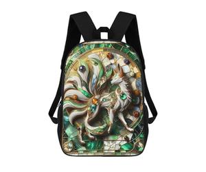 sinyumoney Mochila Escolar Para Niños Nine Tailed Fox Kitsune Mochilas Para Libros Mochila Informal De Viaje Con Impresión 3D Para Niños Y Niñas Mochila De Gran Capacidad 17inch