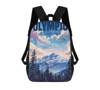 sinyumoney Mochila Escolar Para Niños Olympic National Park USA Mochilas Para Libros Mochila Informal De Viaje Con Impresión 3D Para Niños Y Niñas Mochila De Gran Capacidad 17inch