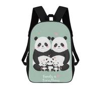 sinyumoney Mochila Escolar Para Niños Panda Family Love Mochilas Para Libros Mochila Informal De Viaje Con Impresión 3D Para Niños Y Niñas Mochila De Gran Capacidad 17inch