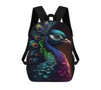sinyumoney Mochila Escolar Para Niños Peacock Color Mochilas Para Libros Mochila Informal De Viaje Con Impresión 3D Para Niños Y Niñas Mochila De Gran Capacidad 17inch